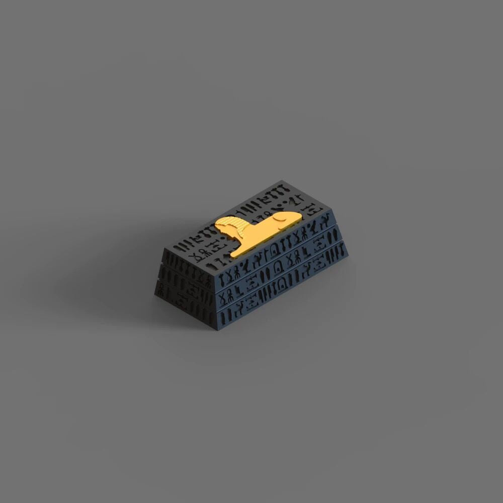 YMDK Egyptian Black Personalized Keycaps Creative Resin for MX Switches Mechanical Keyboard