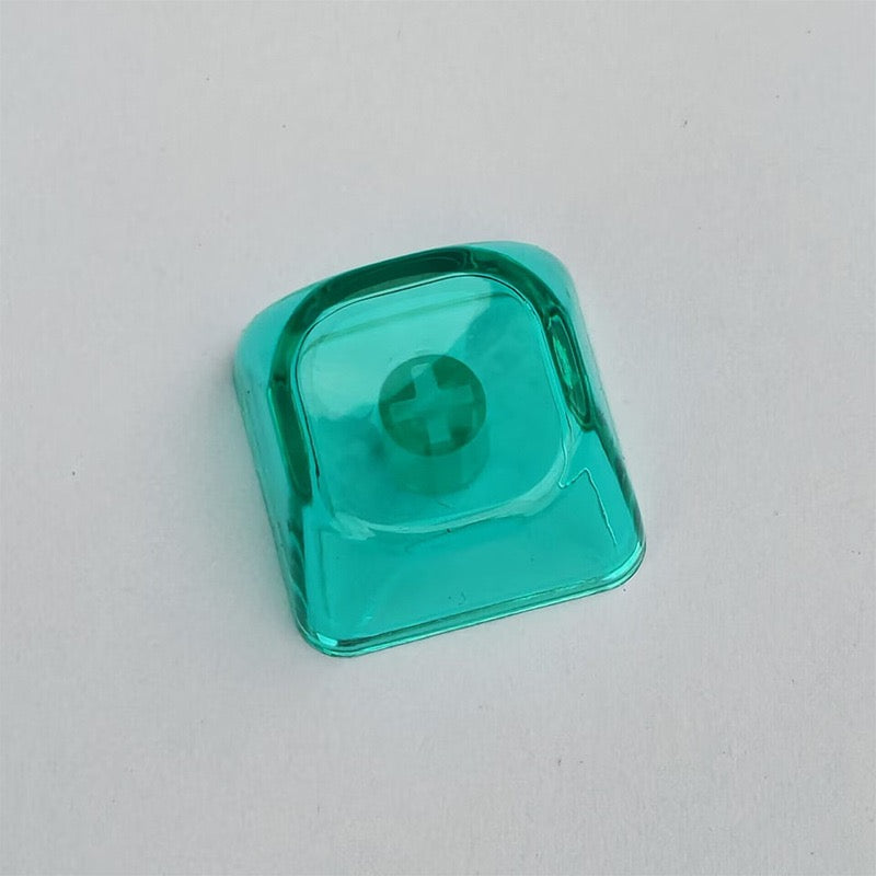 YMDK Gradient Series 1u MOA Profile Keycaps 1 pcs Blank Clear Shine-Through PC for MX Mechanical Keyboard - Red/Pink/Blue/Purple