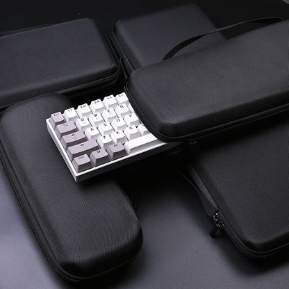 YMDK Black Oxford Hard‑Shell Keyboard Case, Shock‑Absorbent Waterproof Mechanical Keyboard Storage Bag for Mechanical Keyboard