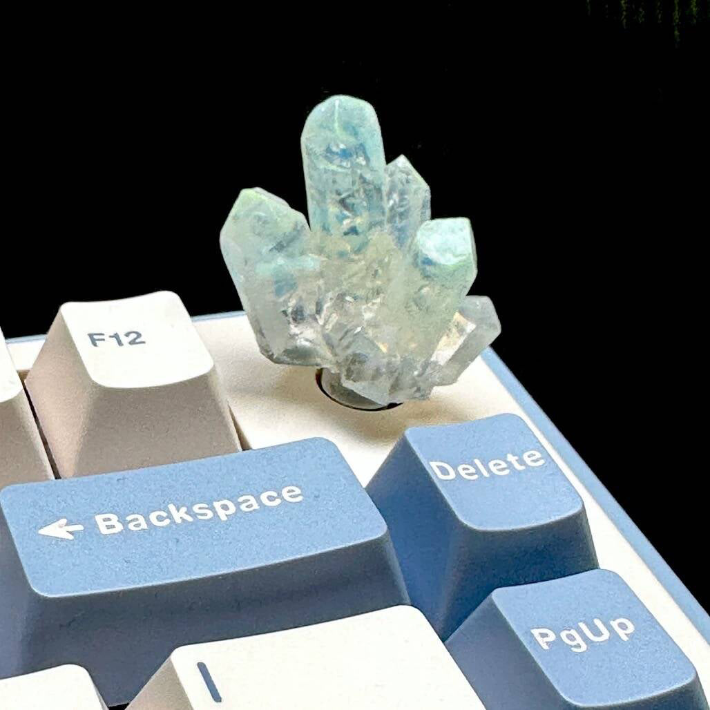 YMDK Luminous Crystal Knob Volume Key Translucent Resin 6mm Diameter NJ80 Knob for MX Mechanical Keyboard