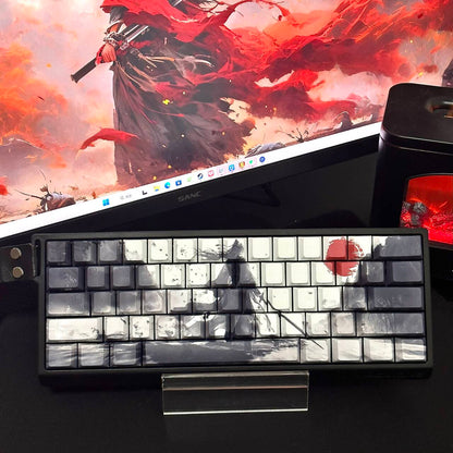 YMDK Sword Immortal Theme Keycaps Full Set 124 Keys Sidelit Cherry Profile Dye Sub Custom Keycap for MX Mechanical Keyboard