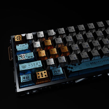 YMDK 126 Key Retro Pearlescent Metallic PBT Keycaps – Cherry Profile Dye Sublimation | Vibrant Color, Wear-Resistant for MX 60%/65%/75%/80%/100% Gaming Mechanical Keyboards