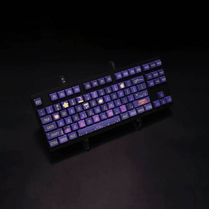 YMDK Starry Night Lavender Theme Keycaps Full Set 127 Keys XDA Profile PBT Dye Sub Key Cap for MX Mechanical Keyboard