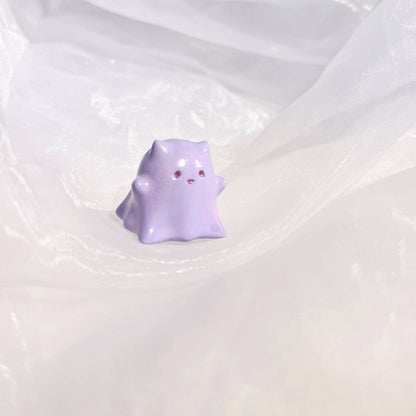 YMDK Ghost Cat Personality Keycaps Cute Creative Keycaps Homemade Resin Keycap for MX Mechanical Keyboard