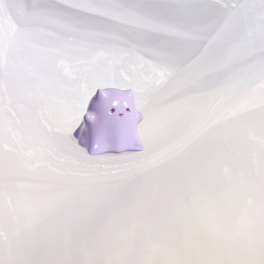 YMDK Ghost Cat Personality Keycaps Cute Creative Keycaps Homemade Resin Keycap for MX Mechanical Keyboard