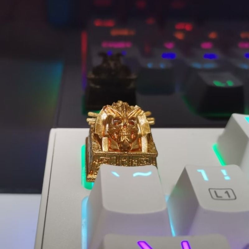 YMDK Egyptian Pharaoh Pyramid Personalized Keycaps Three-dimensional Hand-made Custom Resin Keycap for MX Mechanical Keyboard