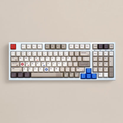 YMDK 138 Keys 1989 Dye Sub PBT Cherry Profile Top Print Keycap for 61 68 75 84 87 96 104 108 MX Mechanical Keyboard Layout