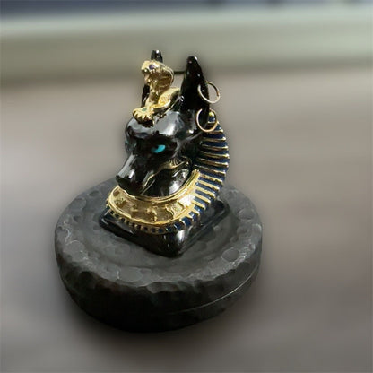 YMDK Mysterious Egyptian Style Dog-headed God Anubis Personalized Keycaps Creative Custom Three-dimensional Keycap for MX Mechanical Keyboard