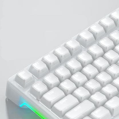 YMDK Crystal Jelly Pudding Keycaps 136 Keys Backlit Keycap Double Shot PC Acrylic for 68/75/84/87/108 MX Mechanical Keyboards