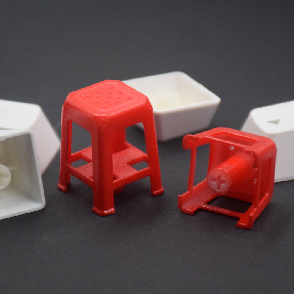 YMDK Stool Keycaps Cute Miniature Plastic Stool 3D Print Resin for Mechanical Keyboard