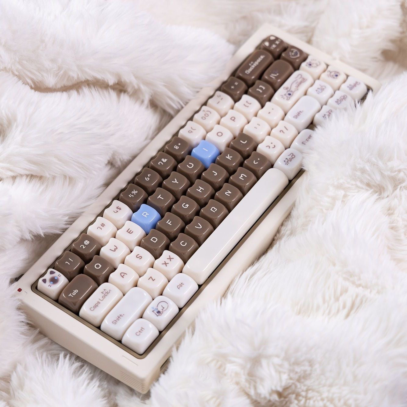 YMDK 148 Keys Ragdoll Cat Top Print MAO Profile PC Material Custom Keycaps for 65/75/87/98/100/104 MX Mechanical keyboard