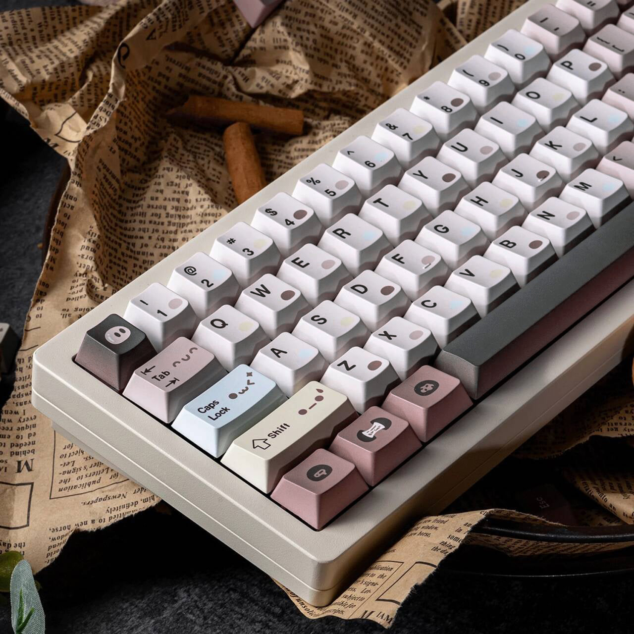 Creative Keycap YMDK Mochi Keycaps Full Set 140 Keys Creative Cute Custom Keycaps Cher