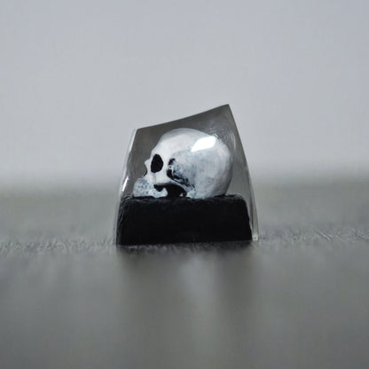 YMDK Resin Skull Personalized Keycaps Creative Homemade Custom Keycaps for MX Mechanical Keyboard