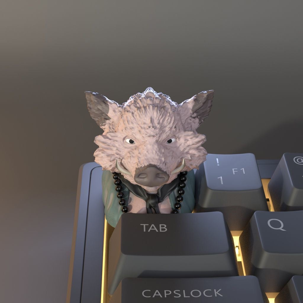 YMDK Mythology Bajie Pig Theme Keycaps Novel Game Stereo 3D Printed Keycaps for Mechanical Keyboards