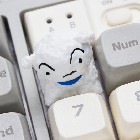 YMDK Little White Dog Personality Keycaps Cute Interesting Creative Key Caps Resin Keycap for MX Mechanical Keyboard