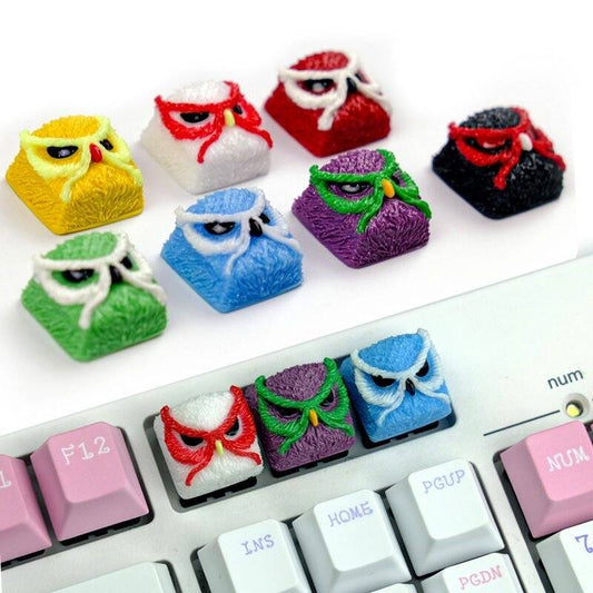 YMDK Owl Personalized Keycaps Creative Cute Resin Keycap for MX Mechanical Keyboard