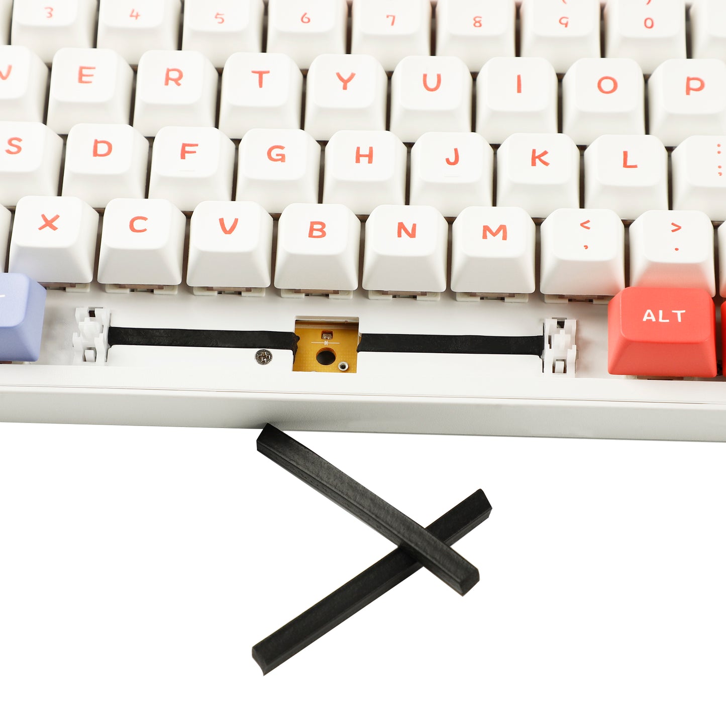 YMDK Plate Mounted Stabilizers Rubber Strip to Reduce Noise Dust Proof For Spacebar