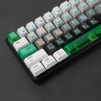 YMDK Chemistry 003 Keycaps Creative Green Transparent Element PBT PC Cherry Profile Dye Sub Keycap for 68 75 87 MX Mechanical Keyboard