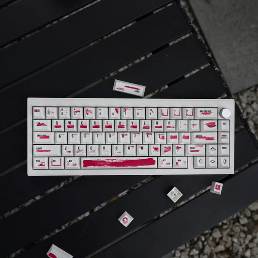 YMDK Sincere Meeting Theme Keycap Full Set 132 Keys Cherry Profile PBT Dye Sub for MX Mechanical Keyboard