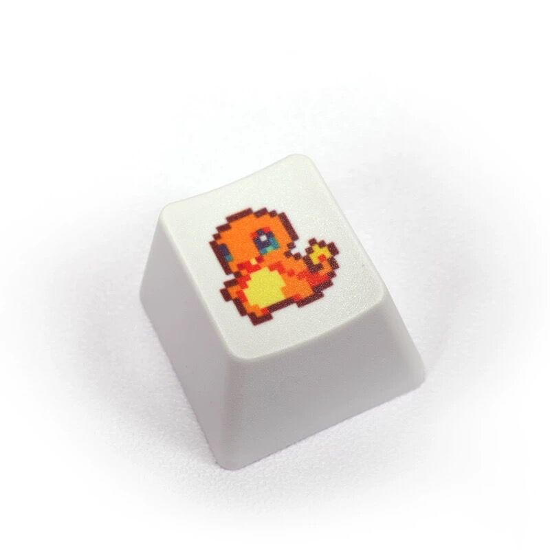 YMDK Pixel Style Theme Keycaps Cute Cartoon Pet Elf Personality Key Cap Dye Sublimation PBT OEM Profile R4 for Mechanical Keyboard