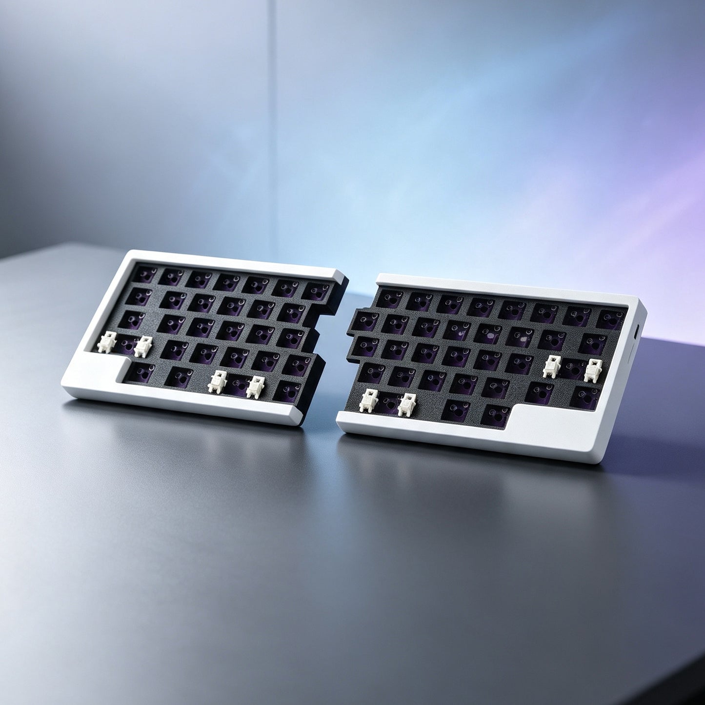 WHKB Wireless Split Mechanical Keyboard, 2.4G Ergonomic Split Hot Swap Keyboard, Programmable VIAL Gaming Keyboard Kit