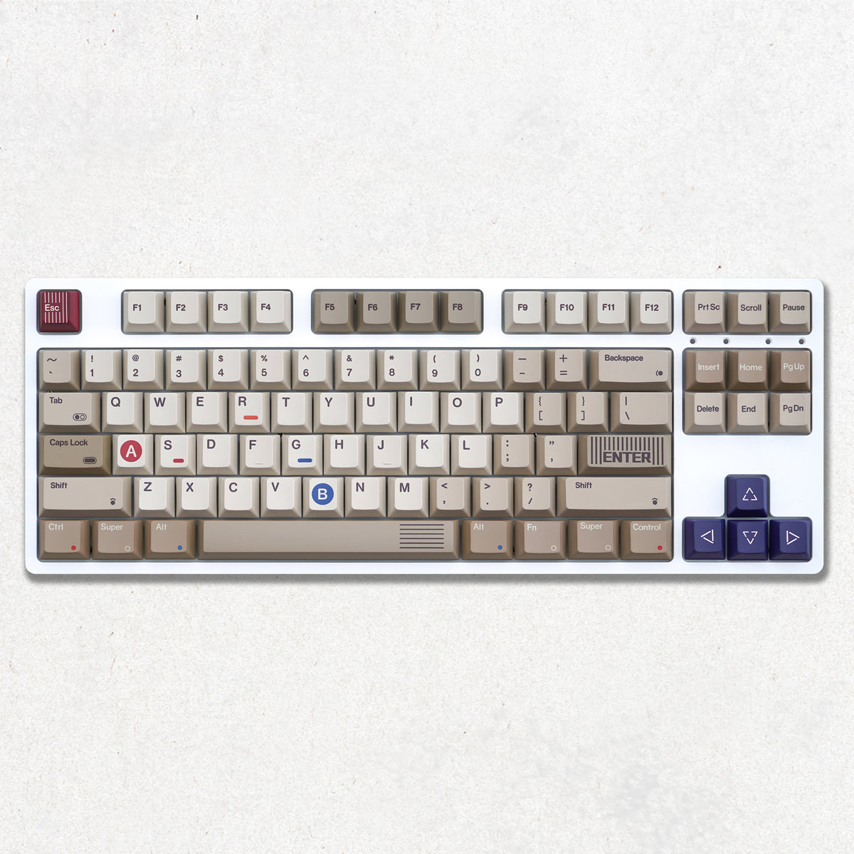 YMDK 133 Keys 1989 Dye Sub PBT Cherry Profile Top Print Keycap for 61 68 75 84 87 96 104 108 MX Mechanical Keyboard Layout