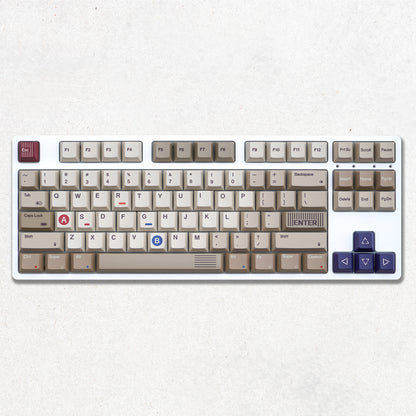 YMDK 133 Keys 1989 Dye Sub PBT Cherry Profile Top Print Keycap for 61 68 75 84 87 96 104 108 MX Mechanical Keyboard Layout