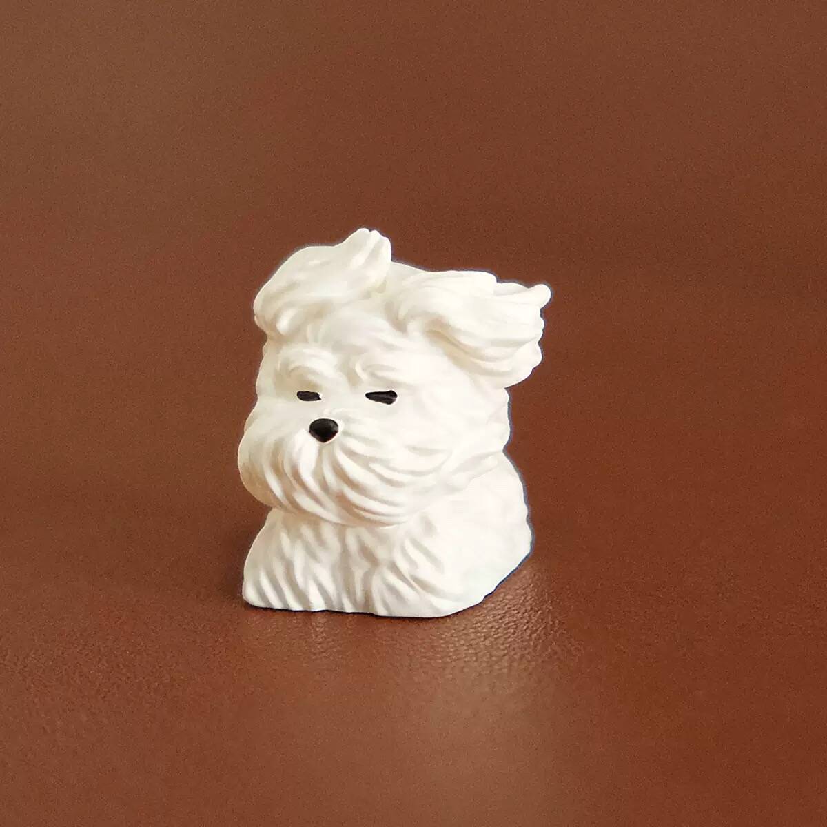 YMDK Wind-blown Puppy Personality Keycaps Interesting Cute Creative Keycap 3D Print Resin Key Caps for MX Mechanical Keyboard