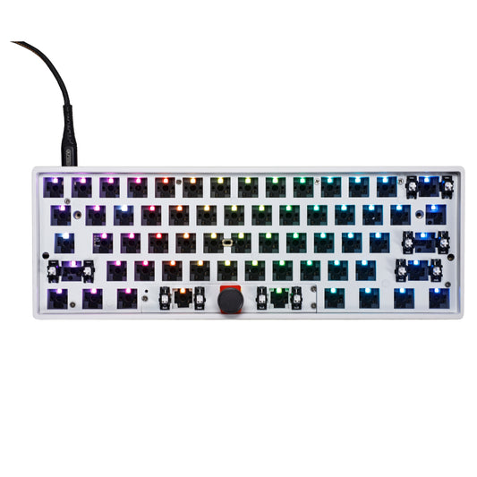 GK61 Pro RGB Wired Gasket Hot Swap Hot-swappable Knob 60% Fully Programmable NKRO Keyboard Kit（Support QMK VIA Support Split space ）