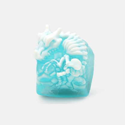 YMDK Keel Special-shaped Keycaps Cool Embossed Three-dimensional Key Caps Resin Translucent Keycap for MX Mechanical Keyboard