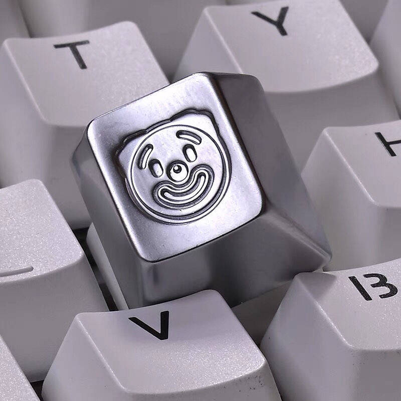 YMDK Joker Metal Personalized Keycaps Creative Cool Cute Keycap for MX Mechanical Keyboard