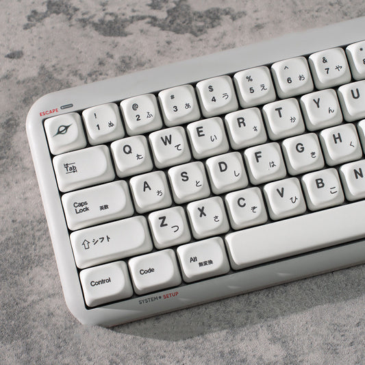 YMDK Minimalist White Keycap 129 keys MOA Profile PBT Dye Sub for MX Mechanical Keyboard 61 68 75 87 98 100 108