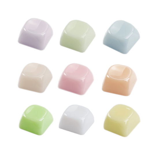 YMDK 1u MOA Profile Macaron Color Blank Keycaps Fog Shine Through 1.5mm