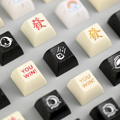 YMDK Fortune Planet Personalized Keycaps Creative Novel Keycap Dye Sub PBT Key Caps for MX Mechanical Keyboard