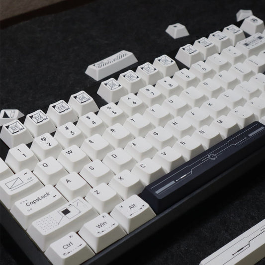 YMDK 139 keys Virtual Space Theme Keycaps PBT Dye Sub Cherry Profile Custom Keycap for 61/68/75/87/98/104/108 MX Mechanical Keyboard