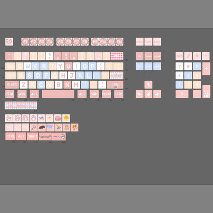 YMDK Chuansha Daji Theme Keycaps Full Set 127 Keys XDA Profile PBT Dye Sub Key Cap for MX Mechanical Keyboard