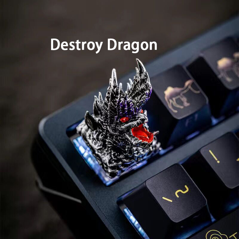 YMDK Dinosaur Theme Personalized Keycaps Monster Key Cap Resin 3D Print for Mechanical Keyboard