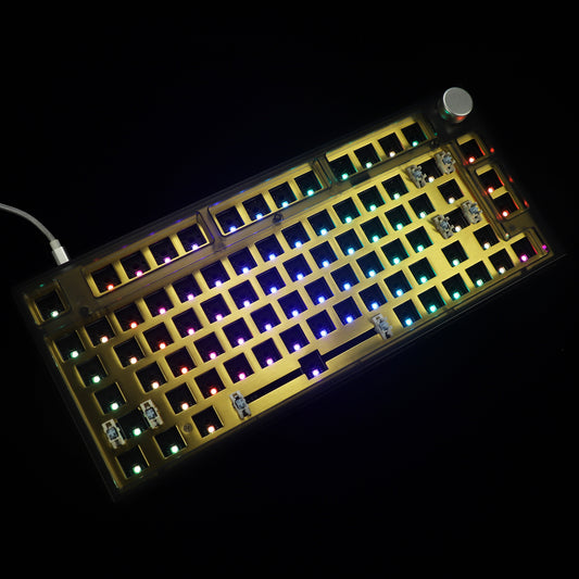 NJ80 Keyboard Kit(Mechanical AP Version Wireless 2.4g BT 5.0 Type-C RGB Led Hotswap PCB/Windows MacOS Linux 4800mAh Battery Programmable With Customized Colors)