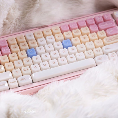 YMDK 148 Keys Ragdoll Cat Top Print MAO Profile PC Material Custom Keycaps for 65/75/87/98/100/104 MX Mechanical keyboard