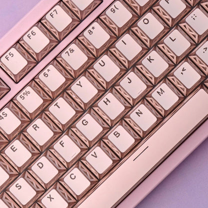 YMDK 130 Keys Imperial Light Theme White Backlit Shine Through Cherry Profile Keycaps for 68/75/87/98/104/108 MX Mechanical Keyboards