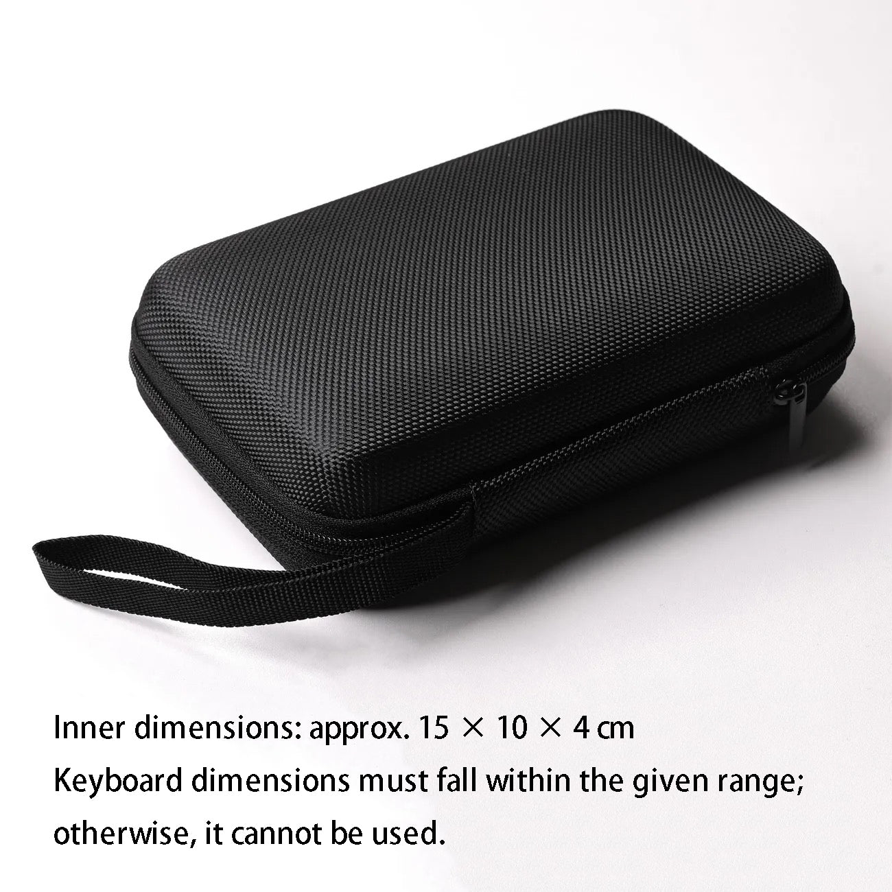 YMDK Black Oxford Hard‑Shell Keyboard Case, Shock‑Absorbent Waterproof Mechanical Keyboard Storage Bag for Mechanical Keyboard