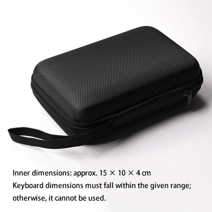 YMDK Black Oxford Hard‑Shell Keyboard Case, Shock‑Absorbent Waterproof Mechanical Keyboard Storage Bag for Mechanical Keyboard