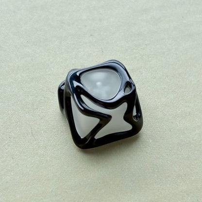 YMDK Organic Hollow Artisan Keycap, Twisted Fluid Shape ABS Electroplated Custom Key Cap for Mechanical Keyboard