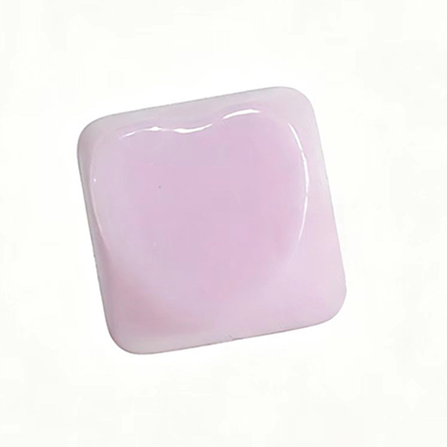 YMDK Heart-shaped PBT PC Blank Color Pink White Red Green Blue Yellow Purple 1u Cute Keycaps DIY(Blank PBT 1.6mm)