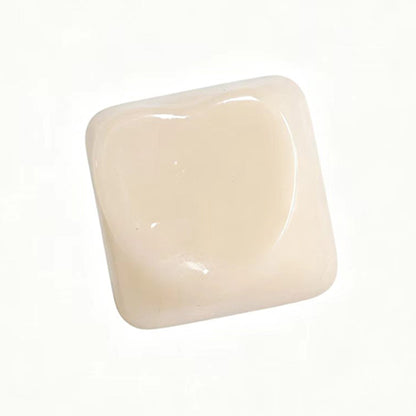 YMDK Heart-shaped PBT PC Blank Color Pink White Red Green Blue Yellow Purple 1u Cute Keycaps DIY(Blank PBT 1.6mm)