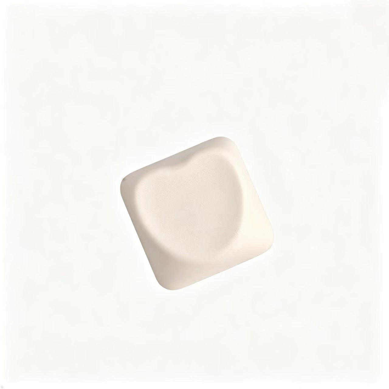 YMDK Heart-shaped PBT PC Blank Color Pink White Red Green Blue Yellow Purple 1u Cute Keycaps DIY(Blank PBT 1.6mm)