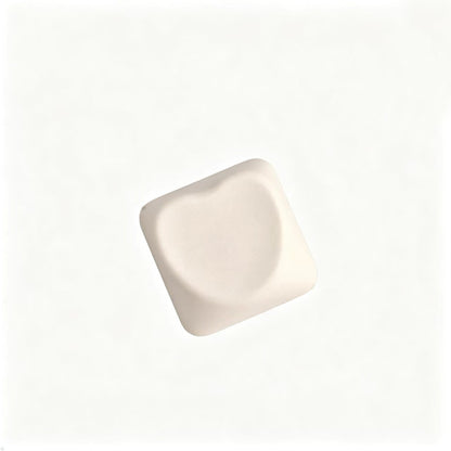 YMDK Heart-shaped PBT PC Blank Color Pink White Red Green Blue Yellow Purple 1u Cute Keycaps DIY(Blank PBT 1.6mm)