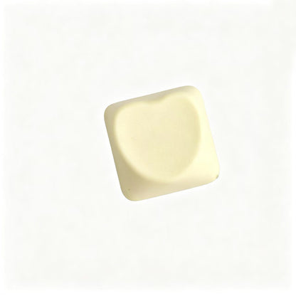 YMDK Heart-shaped PBT PC Blank Color Pink White Red Green Blue Yellow Purple 1u Cute Keycaps DIY(Blank PBT 1.6mm)