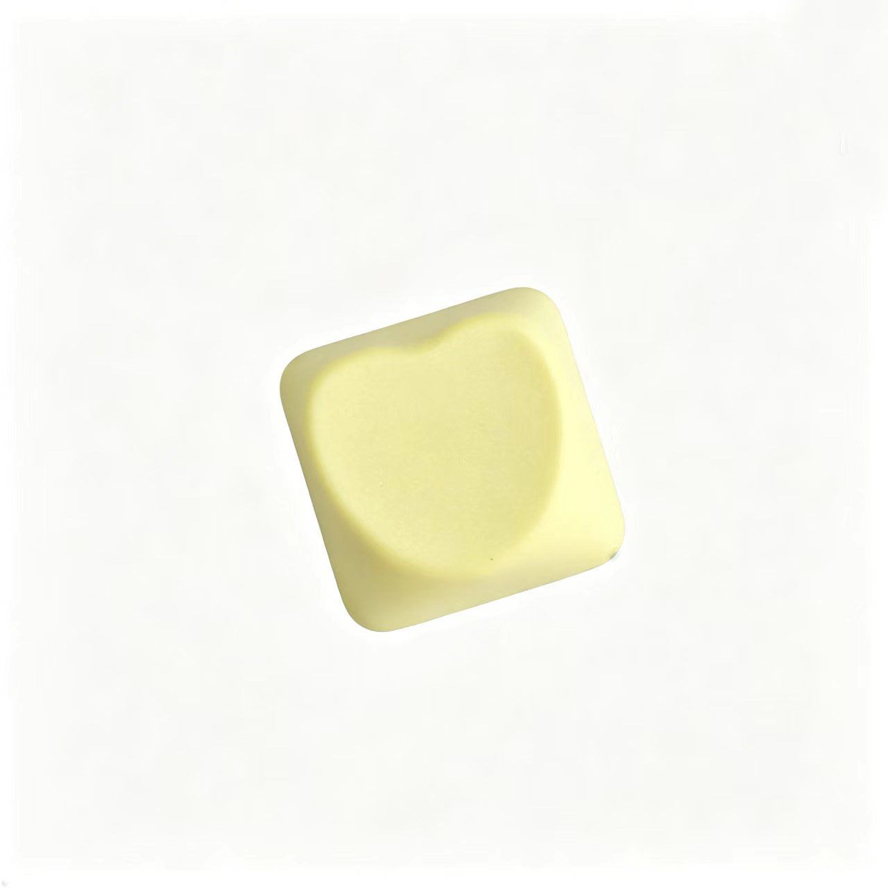 YMDK Heart-shaped PBT PC Blank Color Pink White Red Green Blue Yellow Purple 1u Cute Keycaps DIY(Blank PBT 1.6mm)