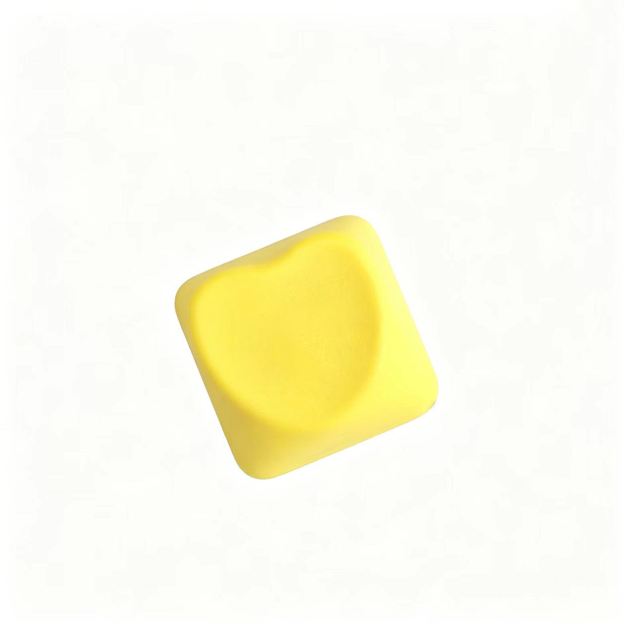 YMDK Heart-shaped PBT PC Blank Color Pink White Red Green Blue Yellow Purple 1u Cute Keycaps DIY(Blank PBT 1.6mm)